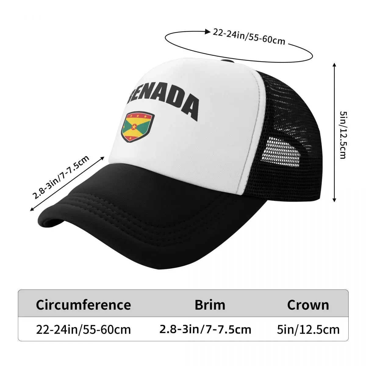 Grenada Sport With Patriotic Flag Shield Baseball Cap Ball Cap Luxury Brand Men Caps Women's