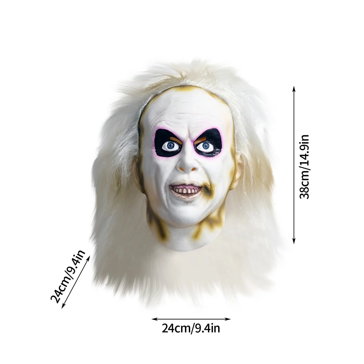 Halloween Beetlejuice Movie Horror Cosplay Wig Mask