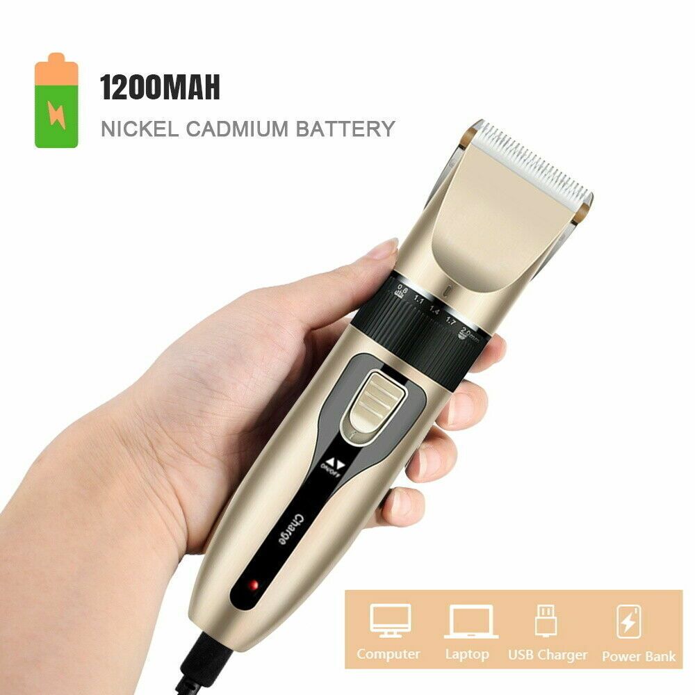 Pet Hair Electric Clippers Trimmer Cat Dog Grooming Shaver Kit Cordless