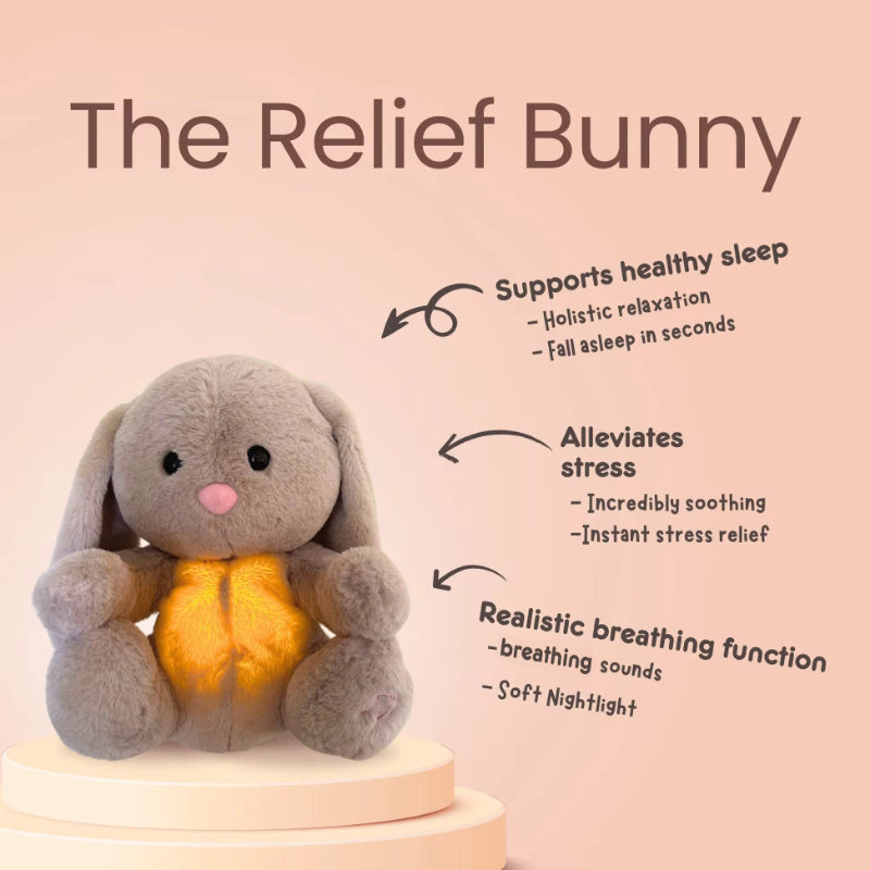 Breathing Rabbit Soothing Sensory Bunny Toy - Relieves Anxiety for New-born babies