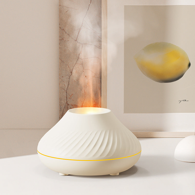 Latest RGB Flame Aroma Diffuser 130ml 3D Colourful Flame Humidifier