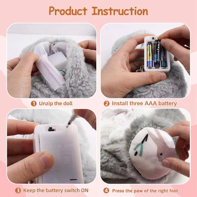 Breathing Rabbit Soothing Sensory Bunny Toy - Relieves Anxiety for New-born babies