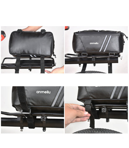 Mini Electric Bike Waterproof Tail Bag – Folding Piggy Bag for Mountain Bikes