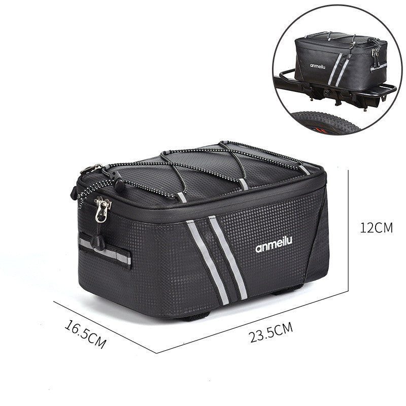 Mini Electric Bike Waterproof Tail Bag – Folding Piggy Bag for Mountain Bikes