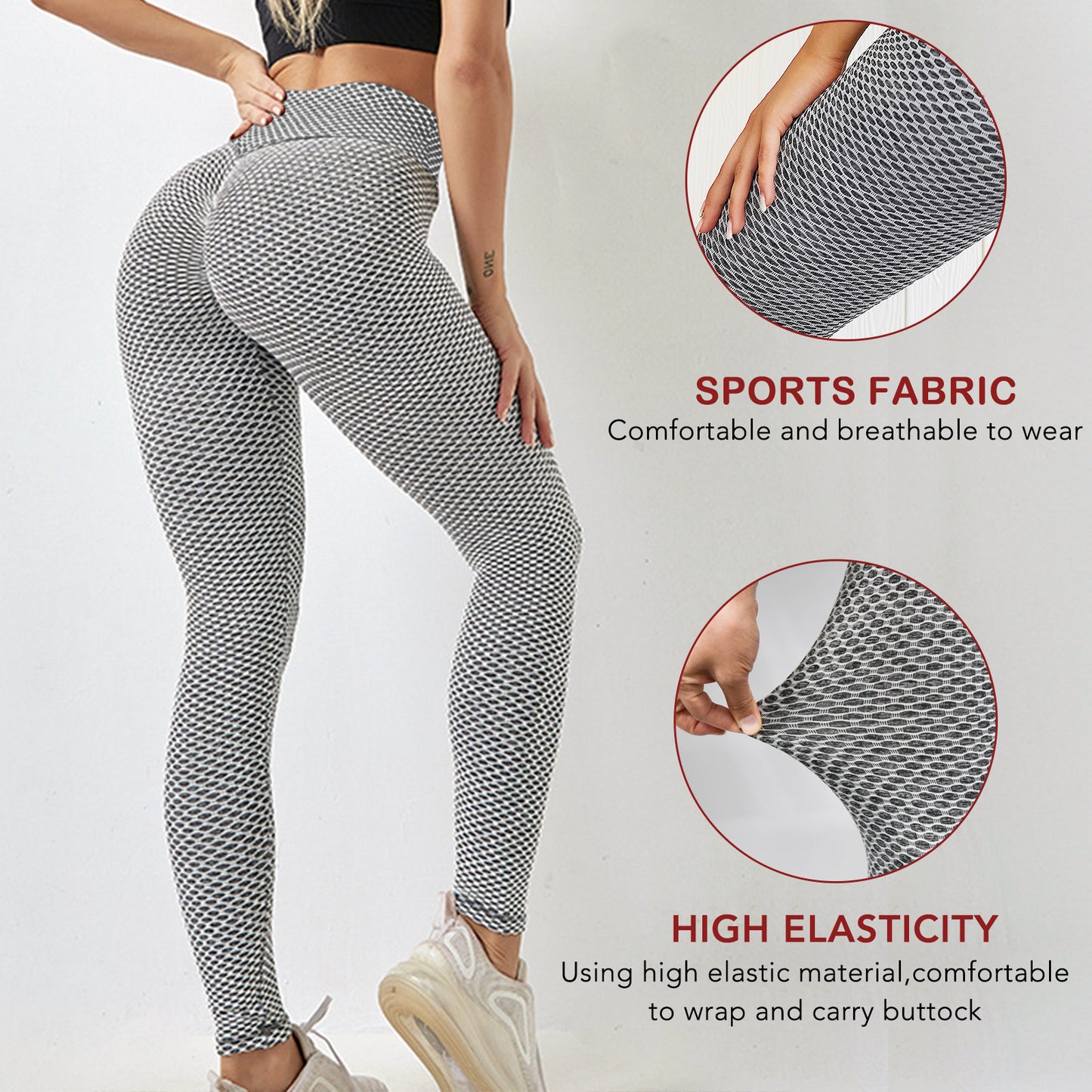 Women's Butt Lifting Sports Workout High Waist Yoga Pants