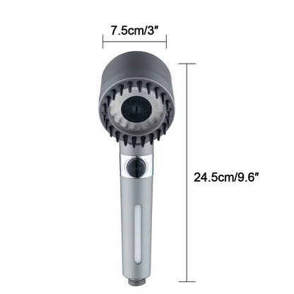 High Pressure Shower Head with 3 Modes: Water-Saving Massage for Body and Scalp