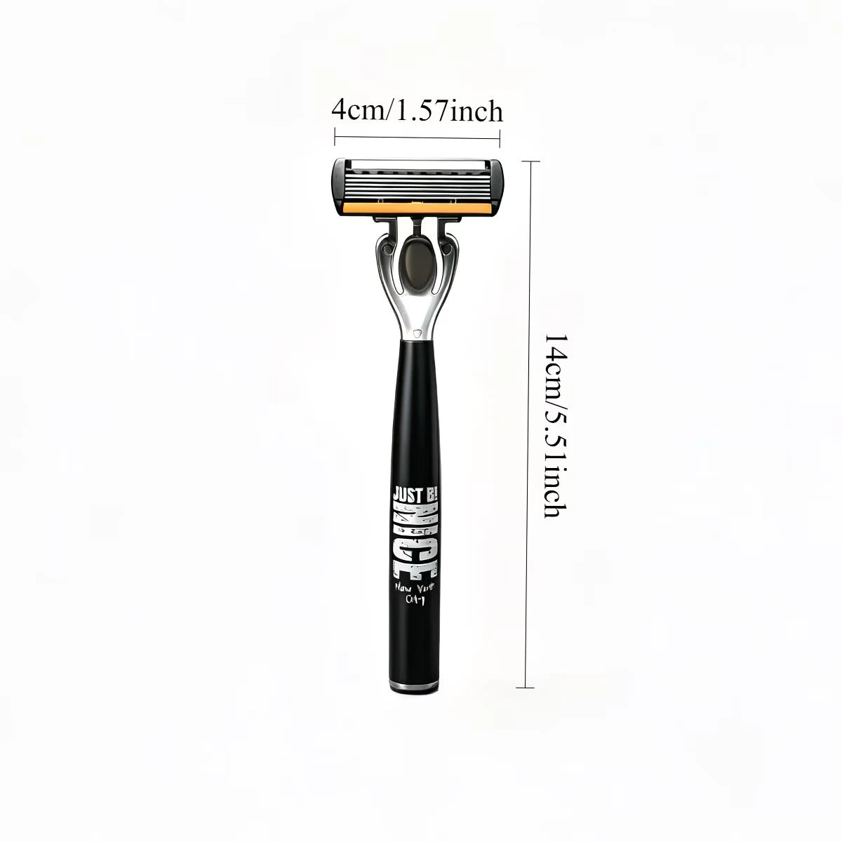 6-Blade Men's Manual Razor Set Stainless Steel Face & Body Shaver