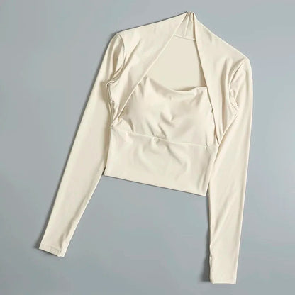 Women's Seamless Quick-Dry Yoga Shirt | Long-Sleeve Breathable Activewear