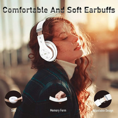 Wireless Over Ear Bluetooth Headphones With Mic Supports and Noise Cancellation