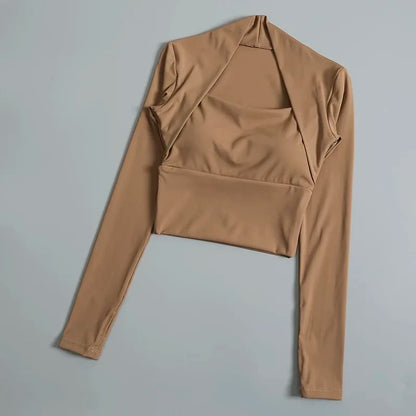 Women's Seamless Quick-Dry Yoga Shirt | Long-Sleeve Breathable Activewear