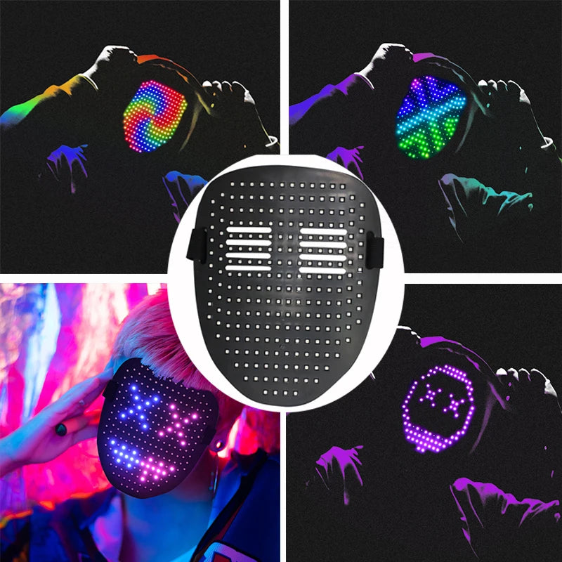 Multicolour Full Face LED Glow Mask