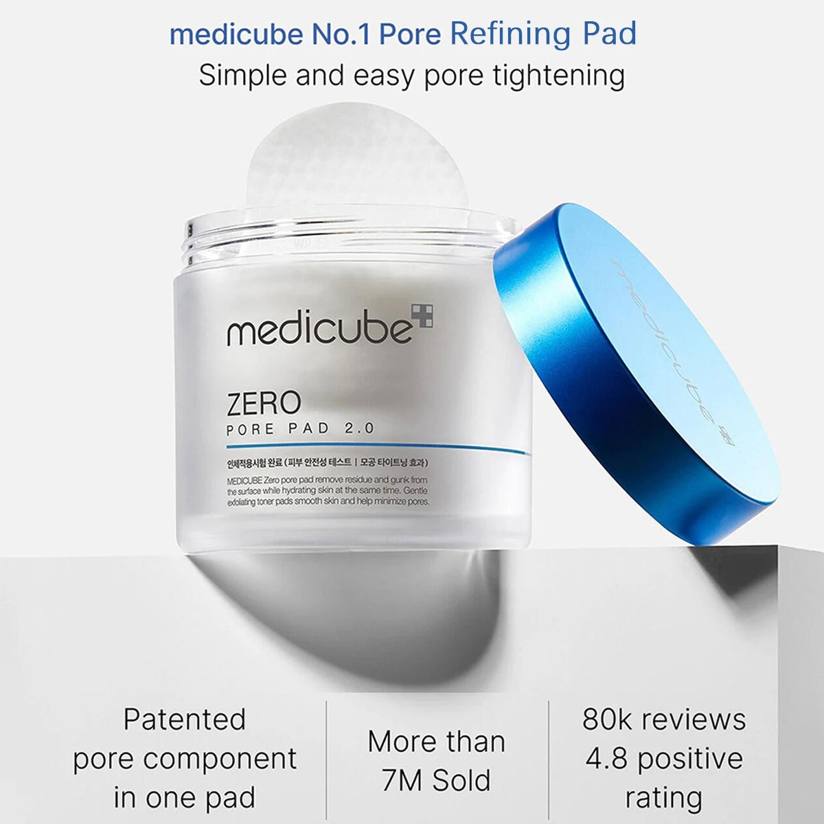 Medicube Zero Pore Pad 2.0 | Exfoliating AHA BHA PHA Toner Pads