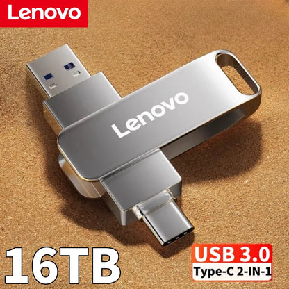 Lenovo 16TB 3.0 USB Flash Drive Metal High-Speed Pen Drive