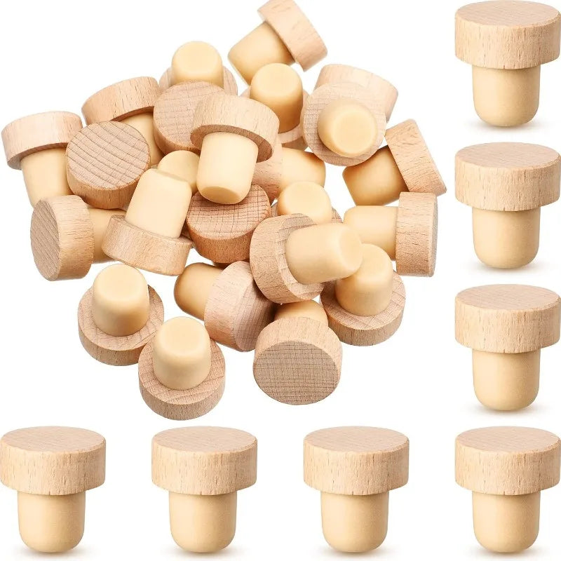 10-Pack Reusable T-Shaped Cork Bottle Stoppers | Wine & Bottle Seals