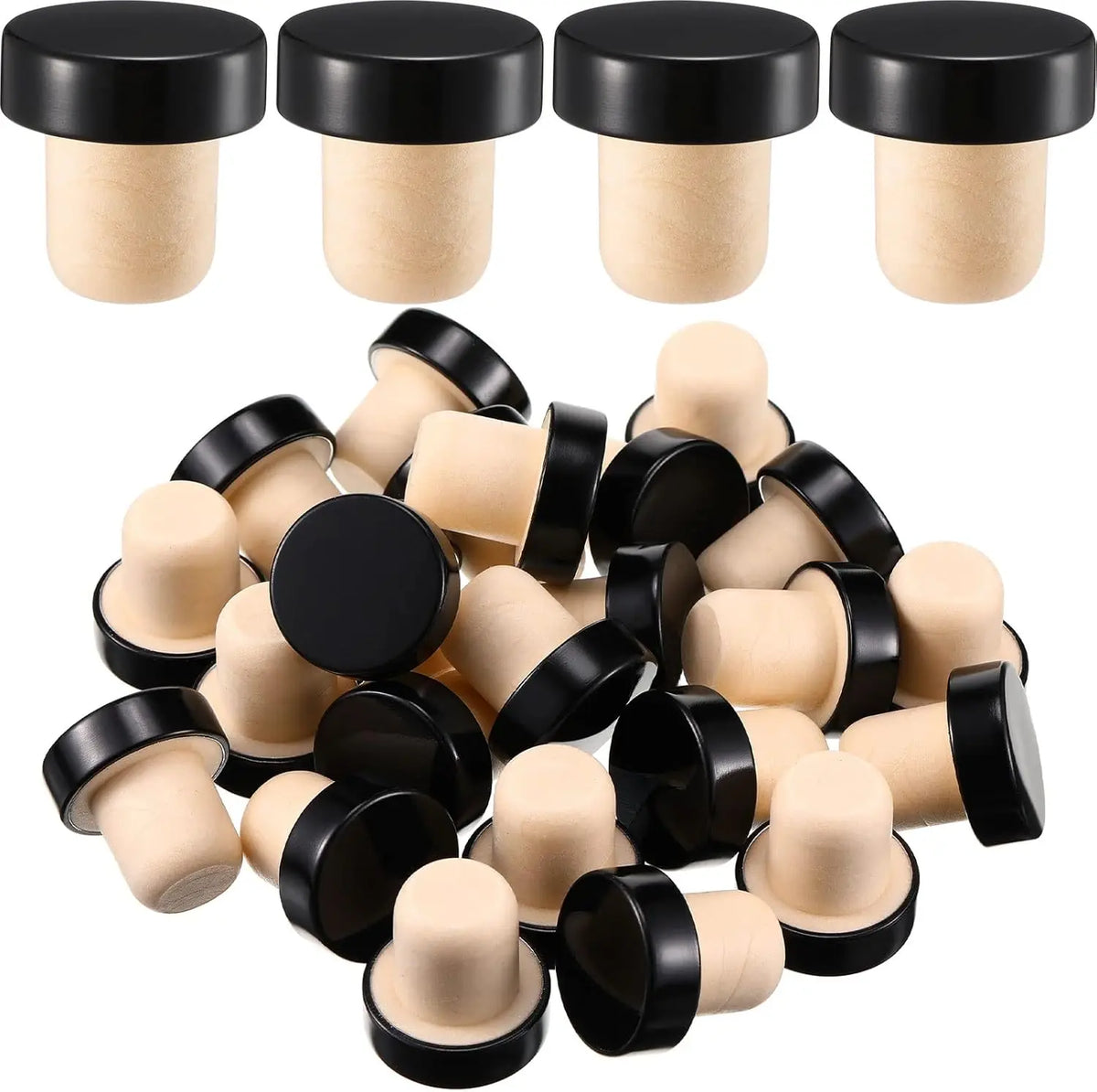 10-Pack Reusable T-Shaped Cork Bottle Stoppers | Wine & Bottle Seals