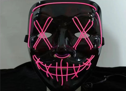 Halloween Mask LED Light up Mask for Festivals, Masquerade Parties, Carnival