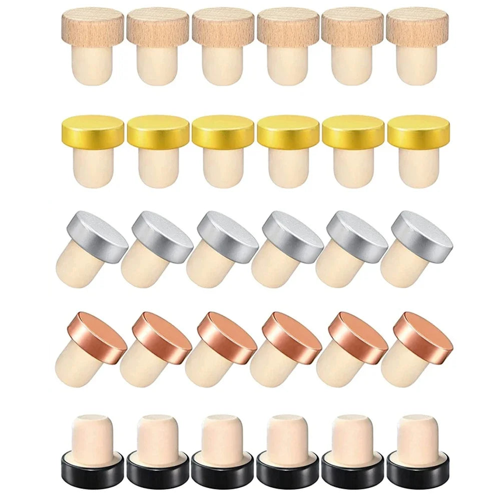 10-Pack Reusable T-Shaped Cork Bottle Stoppers | Wine & Bottle Seals