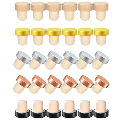 10-Pack Reusable T-Shaped Cork Bottle Stoppers | Wine & Bottle Seals
