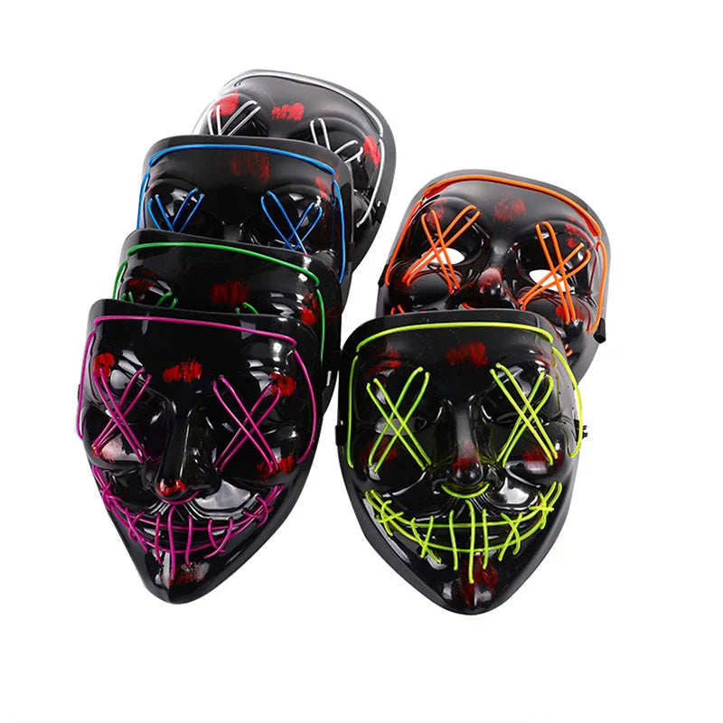 Halloween Mask LED Light up Mask for Festivals, Masquerade Parties, Carnival