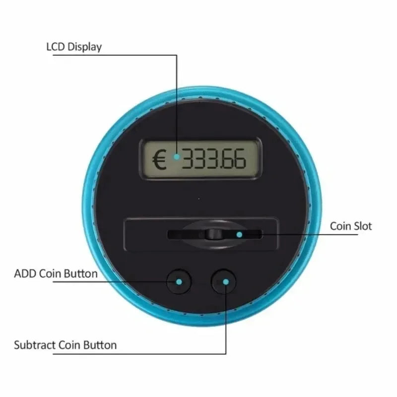 Digital Coin Counting Money Box - Electronic LCD Savings Jar for Kids & Adults
