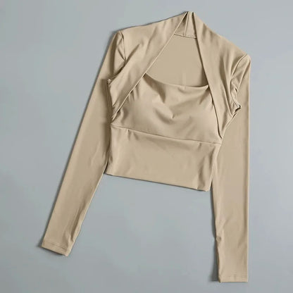 Women's Seamless Quick-Dry Yoga Shirt | Long-Sleeve Breathable Activewear