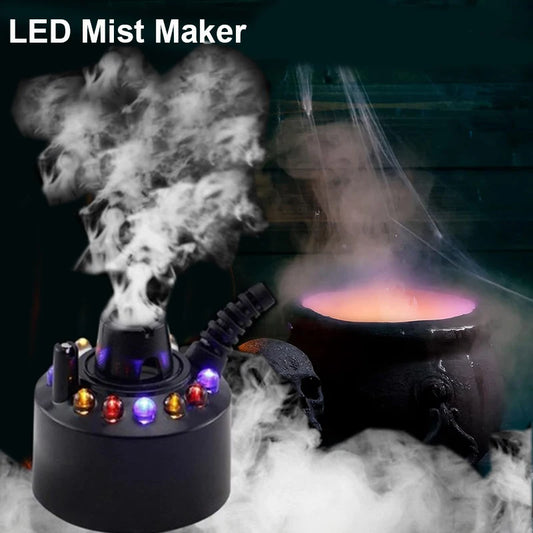 Halloween Mini LED Pumpkin Mist Maker – Colour Changing Spooky Fog Smoke Machine Prop