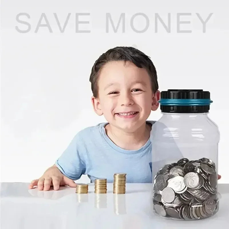 Digital Coin Counting Money Box - Electronic LCD Savings Jar for Kids & Adults