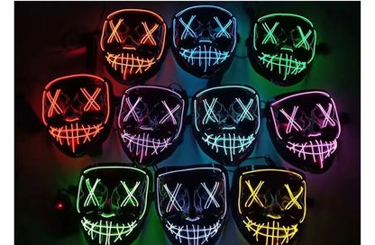 Halloween Mask LED Light up Mask for Festivals, Masquerade Parties, Carnival