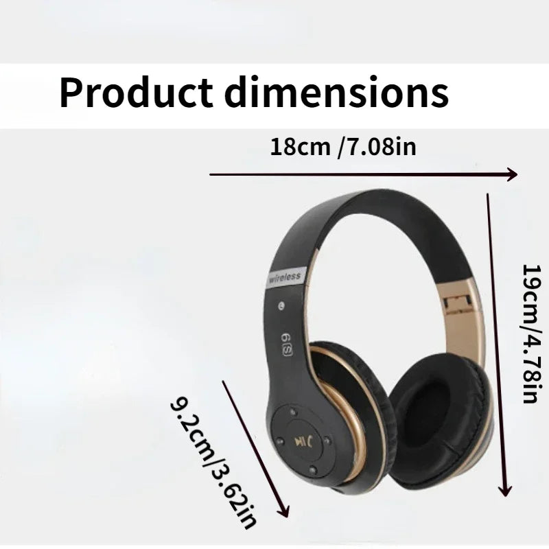 Wireless Over Ear Bluetooth Headphones With Mic Supports and Noise Cancellation