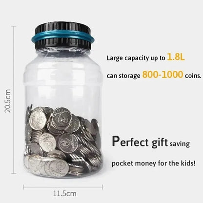 Digital Coin Counting Money Box - Electronic LCD Savings Jar for Kids & Adults