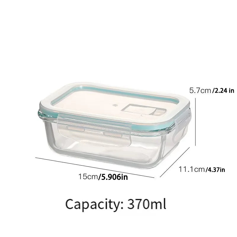 Borosilicate Glass Lunch Box | Leak-Resistant Meal Prep & Food Storage Container