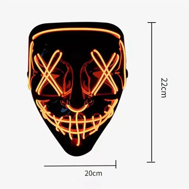 Halloween Mask LED Light up Mask for Festivals, Masquerade Parties, Carnival