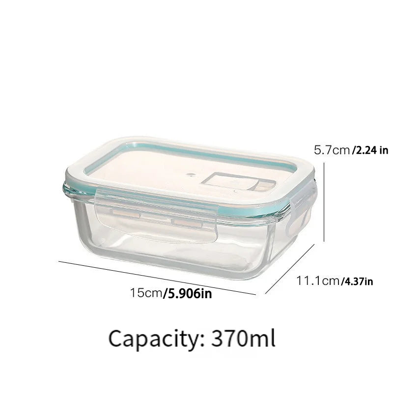 Borosilicate Glass Lunch Box | Leak-Resistant Meal Prep & Food Storage Container