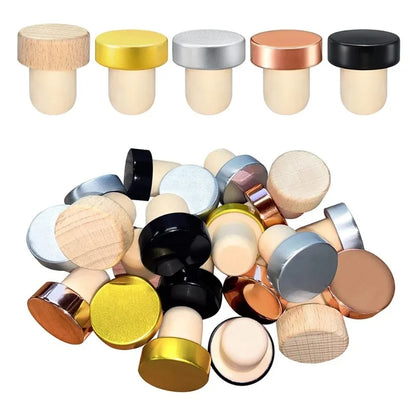 10-Pack Reusable T-Shaped Cork Bottle Stoppers | Wine & Bottle Seals
