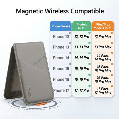 Magnetic iPhone Card Holder & Stand | RFID Blocking | iPhone 14–17 Pro Max