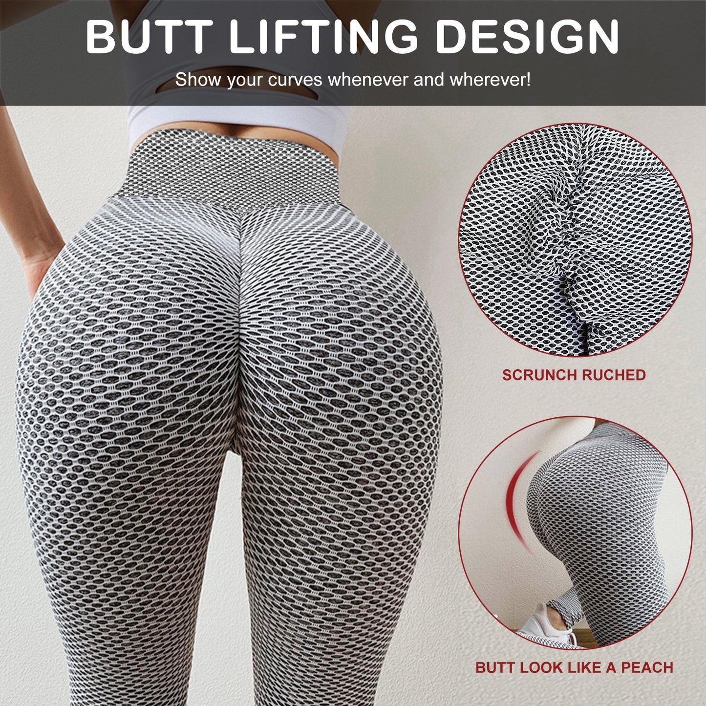 Women's Butt Lifting Sports Workout High Waist Yoga Pants