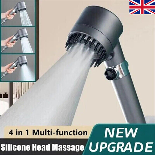 High Pressure Shower Head with 3 Modes: Water-Saving Massage for Body and Scalp